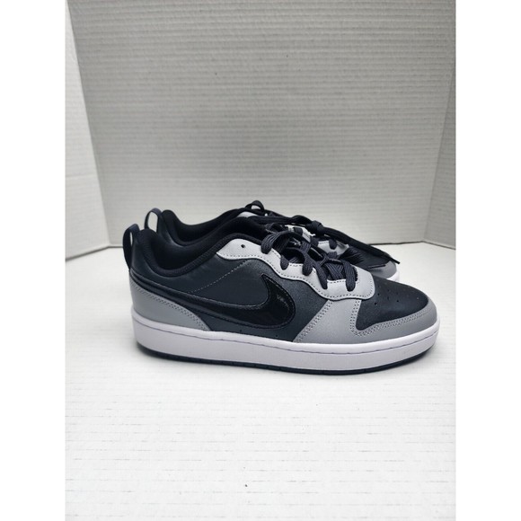 New Nike Court Borough Low 2 Boys Dunk Shoes Size 7Y Wmn\'s Black 8.5 Grey BQ5448